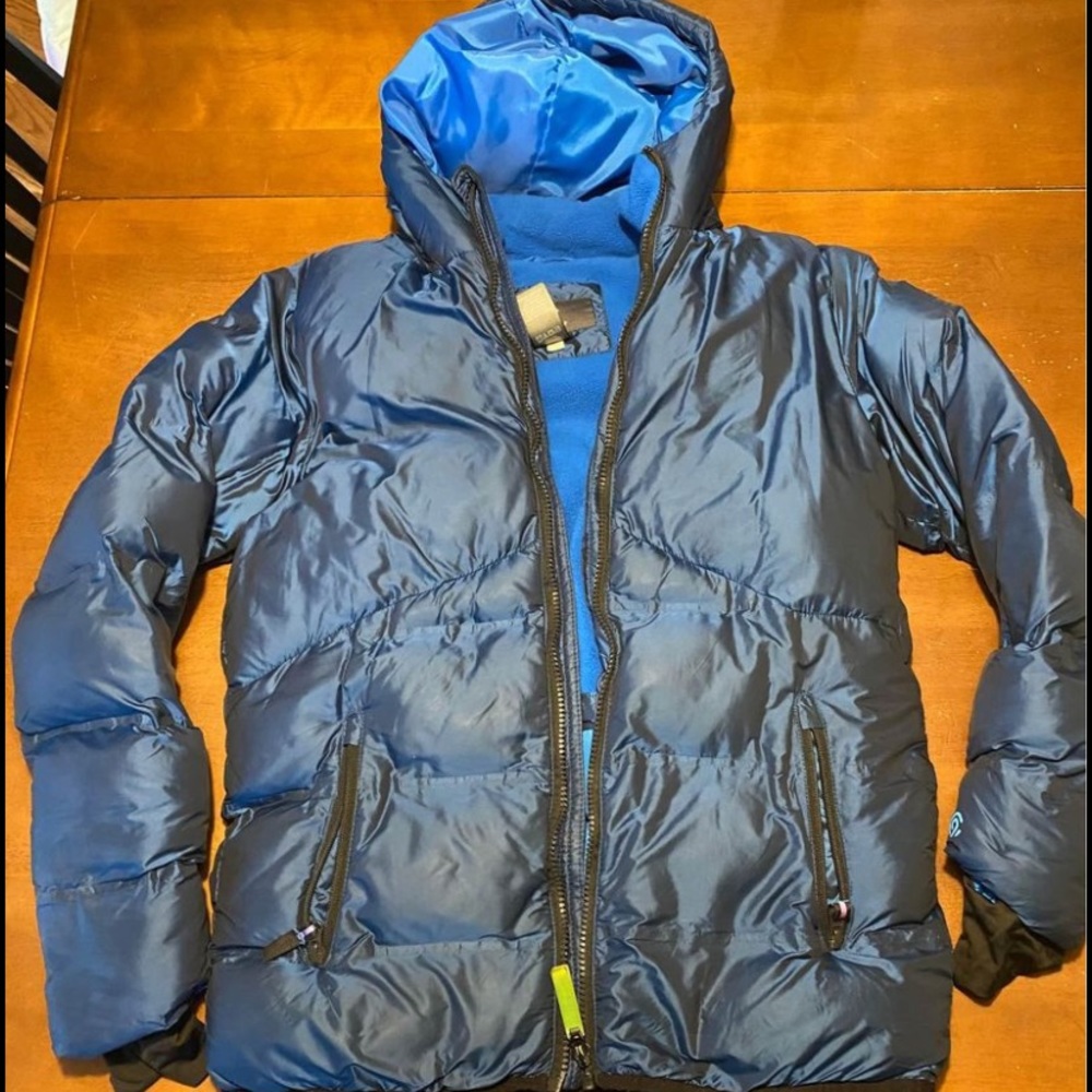 Boys Blue coat jacket Large 12-14 Champion C9